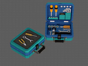 tools box cartoon v01 3D Model