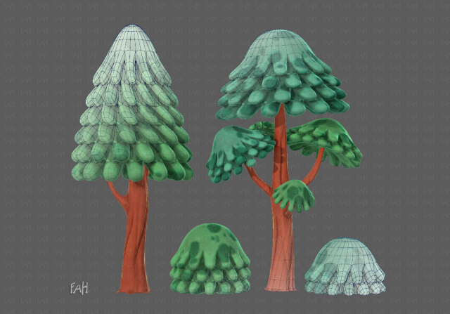 trees cartoon v05 3D Model .c4d .max .obj .3ds .fbx .stl .blend 