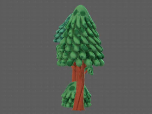 trees cartoon v05 3D Model