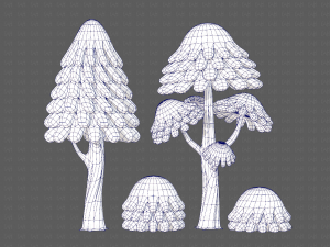 trees cartoon v05 3D Model