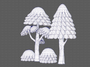 trees cartoon v05 3D Model