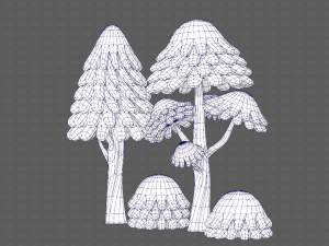 trees cartoon v05 3D Model