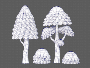trees cartoon v05 3D Model