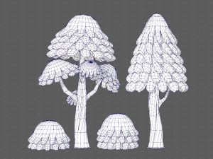 trees cartoon v05 3D Model