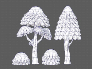trees cartoon v05 3D Model