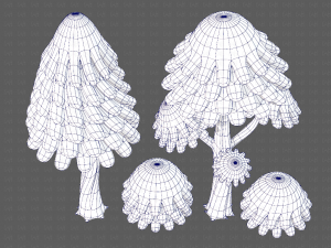 trees cartoon v05 3D Model