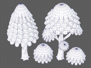 trees cartoon v05 3D Model