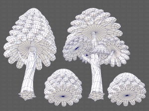 trees cartoon v05 3D Model