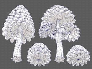 trees cartoon v05 3D Model