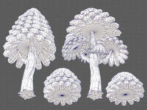 trees cartoon v05 3D Model
