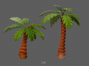 trees cartoon v06 3D Model