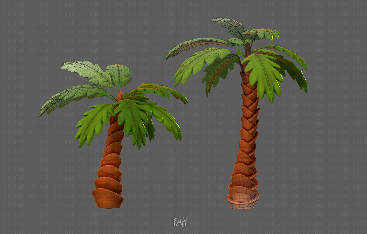 Trees Cartoon V06 3d Modell In Baum 3dexport