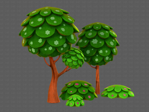 trees cartoon v07 3D Model