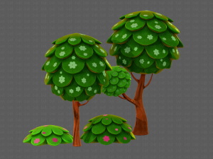 trees cartoon v07 3D Model