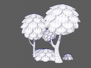 trees cartoon v07 3D Model