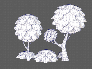 trees cartoon v07 3D Model