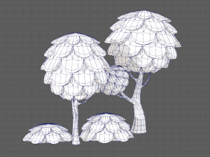 trees cartoon v07 3D Model