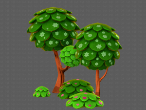 trees cartoon v07 3D Model