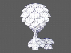 ağa&ccedil;lar &ccedil;izgi film v07 3D Model