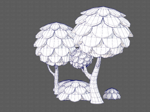 trees cartoon v07 3D Model