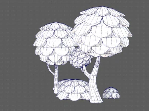 ağa&ccedil;lar &ccedil;izgi film v07 3D Model