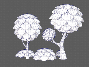 trees cartoon v07 3D Model
