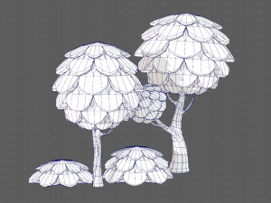 trees cartoon v07 3D Model
