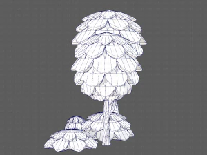 ağa&ccedil;lar &ccedil;izgi film v07 3D Model