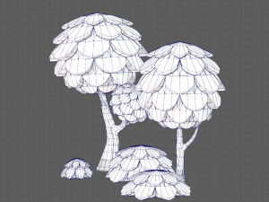 trees cartoon v07 3D Model