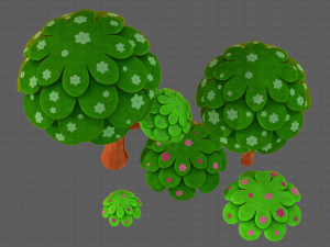 trees cartoon v07 3D Model