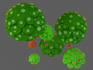 ağa&ccedil;lar &ccedil;izgi film v07 3D Model