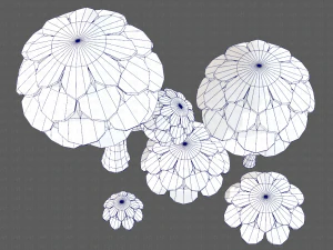 ağa&ccedil;lar &ccedil;izgi film v07 3D Model