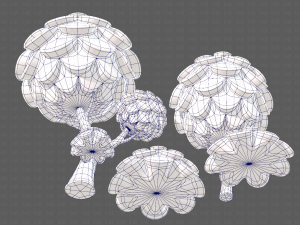 trees cartoon v07 3D Model
