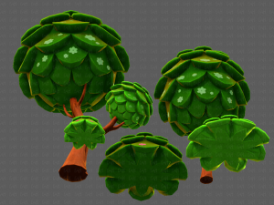 trees cartoon v07 3D Model