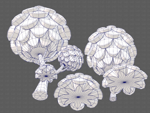 trees cartoon v07 3D Model