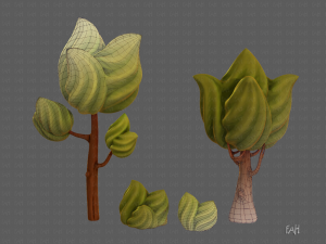 trees cartoon v08 3D Model