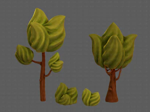 trees cartoon v08 3D Model