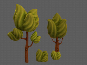 trees cartoon v08 Modelo 3D