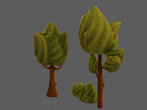 trees cartoon v08 Modelo 3D