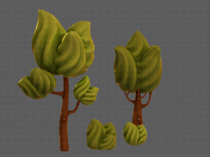 trees cartoon v08 Modelo 3D