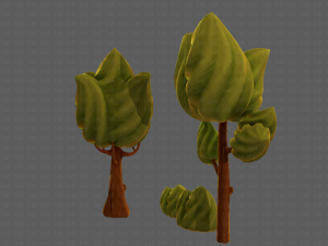 trees cartoon v08 Modelo 3D