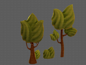 trees cartoon v08 Modelo 3D