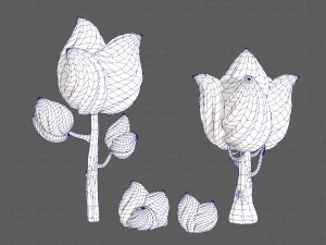 trees cartoon v08 3D Model