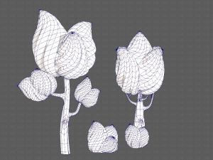 trees cartoon v08 Modelo 3D