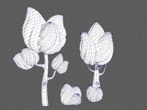 trees cartoon v08 3D Model