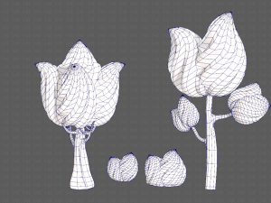 trees cartoon v08 Modelo 3D