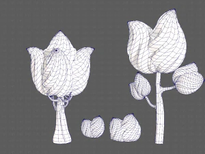 trees cartoon v08 3D Model