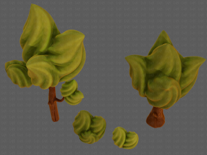 trees cartoon v08 Modelo 3D