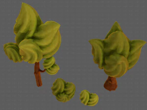 trees cartoon v08 3D Model