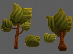 trees cartoon v08 3D Model